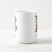 Personalisierter Wildblumen-Monogramm-Becher mit A Kaffeetasse (Mittel)