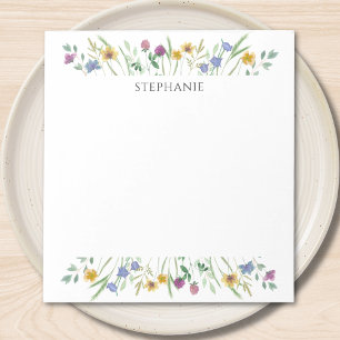 Personalisierter Wildblumen-Notizblock Notizblock