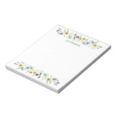 Personalisierter Wildblumen-Notizblock Notizblock (Rotiert)