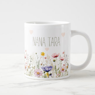 Personalisierter Wildblumen-Oma-Becher | Individue Jumbo-Tasse