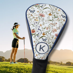 Personalisierter Wildblumen-Schmetterling-Blumenga Golf Headcover