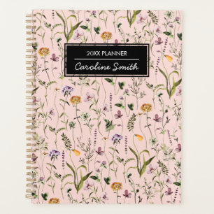 Personalisierter Wildblumengarten-Blumenmuster Planer