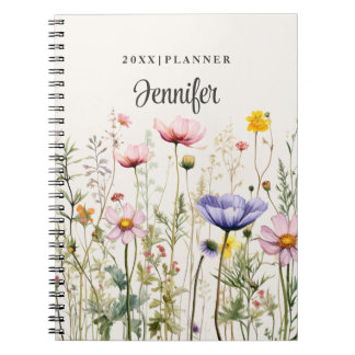 Personalisierter Wildblumenplaner | Benutzerdefini Notizblock