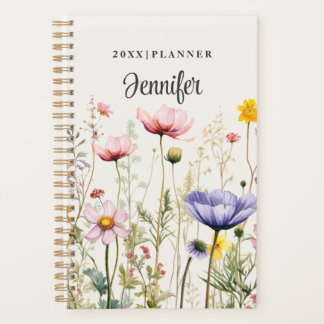 Personalisierter Wildblumenplaner | Benutzerdefini Planer