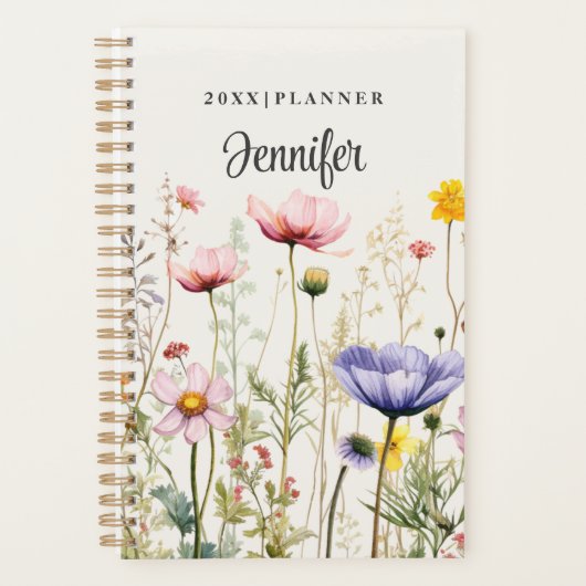 Personalisierter Wildblumenplaner | Benutzerdefini Planer (Vorderseite)