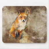 Personalisierter Wilder Fuchs in der Natur Mousepad (Vorne)