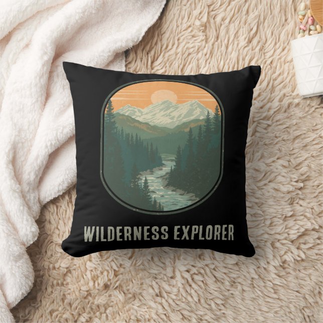 Personalisierter Wilderness Explorer Berg  Kissen (Decke)