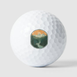 Personalisierter Wilderness Explorer Retro-Berg Golfball