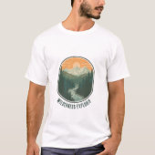 Personalisierter Wilderness Explorer Retro-Berg T-Shirt (Vorderseite)