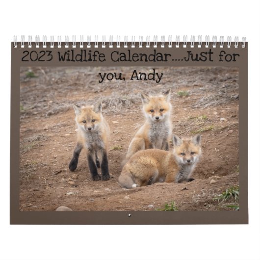 Personalisierter Wildtierkalender 2023 Kalender (Titelbild)