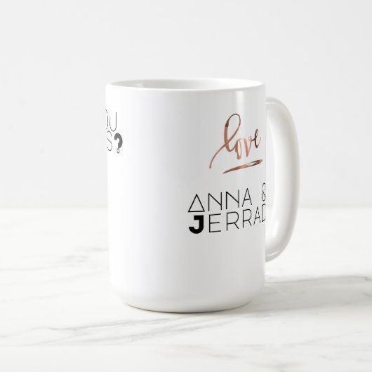 Personalisierter Wille heiraten Sie uns? Kaffeetasse (VorderseiteRechts)