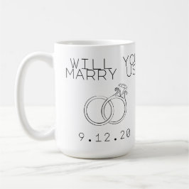 Personalisierter Wille heiraten Sie uns? Kaffeetasse