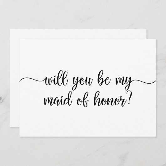 Personalisierter Wille sind Sie meine Einladung (Vorne/Hinten)