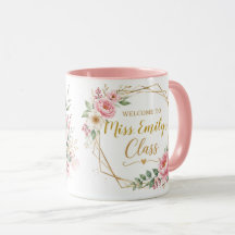 Personalisierter Willkommenslehrer-Kaffeebecher fü