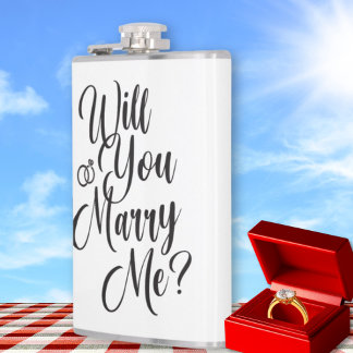 Personalisierter „Willst du mich heiraten?“ Heirat Flachmann