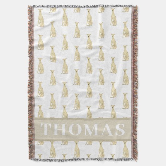 Personalisierter Windhund (Fawn) Decke (Vorderseite Vertikal)