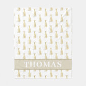 Personalisierter Windhund (Fawn) Fleecedecke (Vorderseite)