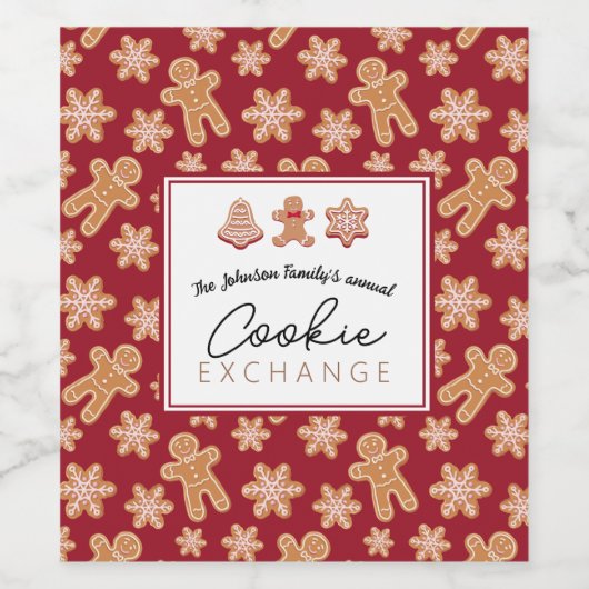 Personalisierter Wine Flasche Label Cookie Exchang Weinetikett (Einzelnes Label)