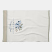 Personalisierter Winter – Blaue Beeren-Botanik Geschirrtuch (Horizontal)