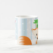Personalisierter Winter Fox Woodland Weihnachten Kaffeetasse (Mittel)