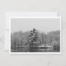 Personalisierter Winter Immergrün in Schwarz und W