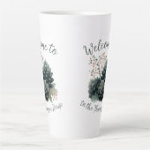 Personalisierter Winter Pinecone Familiendesign Milchtasse (Vorderseite)