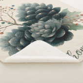 Personalisierter Winter Pinecone Familiendesign Sherpadecke (3/4)