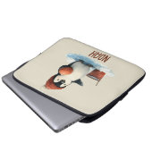 Personalisierter Winter-Pinguin-Basketball Kind Laptopschutzhülle (Vorne Knopf)