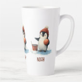 Personalisierter Winter-Pinguin-Basketball Kind Milchtasse (Rechts)