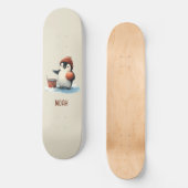 Personalisierter Winter-Pinguin-Basketball Kind Skateboard (Vorderseite)
