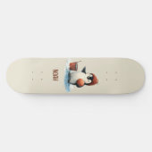 Personalisierter Winter-Pinguin-Basketball Kind Skateboard (Horizontal)