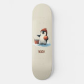 Personalisierter Winter-Pinguin-Basketball Kind Skateboard (Vorderseite)