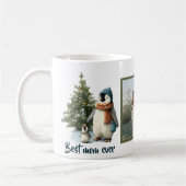 Personalisierter Winter-Pinguin „Beste Mutter alle Kaffeetasse (Links)