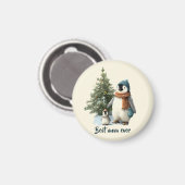 Personalisierter Winter-Pinguin „Beste Mutter alle Magnet (Vorderseite/Rückseite)