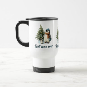 Personalisierter Winter-Pinguin „Beste Mutter alle Reisebecher