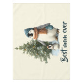 Personalisierter Winter-Pinguin „Beste Mutter alle Tischdecke (Vorderseite)