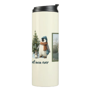 Personalisierter Winter-Pinguin „Beste Mutter über Thermosbecher
