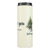 Personalisierter Winter-Pinguin „Beste Mutter über Thermosbecher (Rückseite)