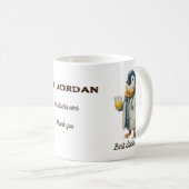 Personalisierter Winter-Pinguin „Bester Arzt überh Kaffeetasse (VorderseiteRechts)