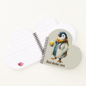 Personalisierter Winter-Pinguin „Bester Arzt überh Notizblock (Innenseite)