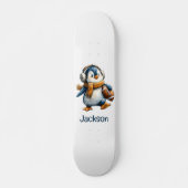 Personalisierter Winter-Pinguin-Fußball-Junior Skateboard (Vorne)