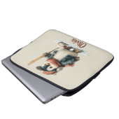 Personalisierter Winter-Pinguin-Softball-Jugendlic Laptopschutzhülle (Vorne Knopf)
