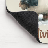 Personalisierter Winter-Pinguin-Softball-Kid Mousepad (Ecke)