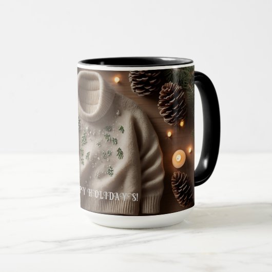 Personalisierter Winter Pulli Tasse Individuelle N (VorderseiteRechts)