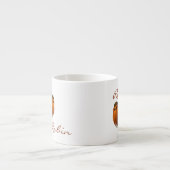 Personalisierter Winter Robin Bird Espresso Cup Espressotasse (Vorderseite)