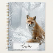 Personalisierter Winter-Wald-Fuchs Planer (Vorderseite)
