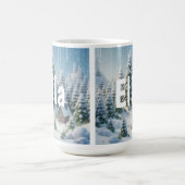 Personalisierter Winter Weihnachtswald Kaffeetasse (Mittel)