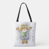 Personalisierter Winterbär Tasche (Rückseite)