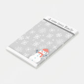 Personalisierter Winterschnee / Schneemann 2 Post  Post-it Klebezettel (angewinkelt)