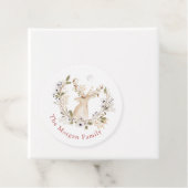 Personalisierter Winterurlaub im Hirschkranz Geschenkanhänger (Beispiel)